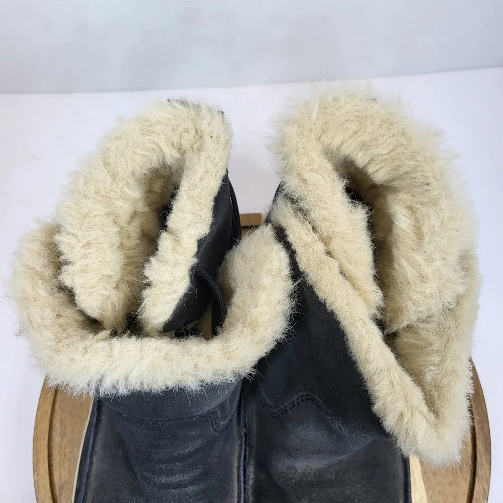Merrell Waterproof Boots Womens 9 Black Good Insulated Suede‎ Faux Fur Gorpcore